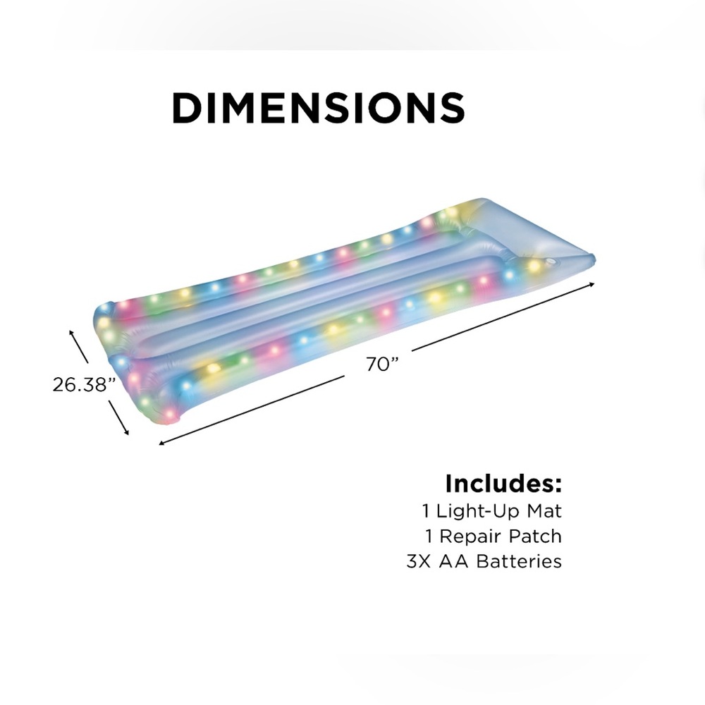 Bluescape Light-Up Pool Mat with Multicolor LEDs - Picture 3 of 5